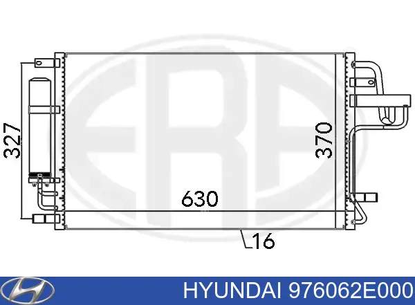 976062E000 Hyundai/Kia радиатор кондиционера