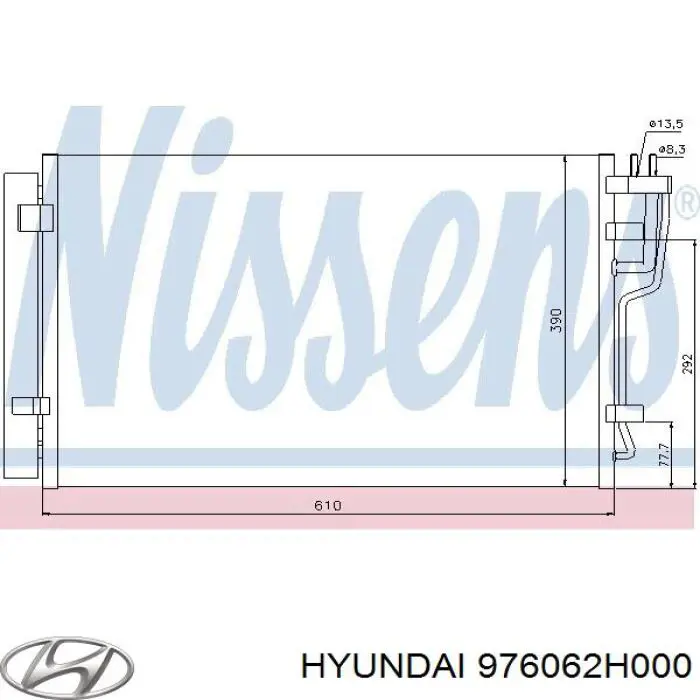 976062H000 Hyundai/Kia радиатор кондиционера