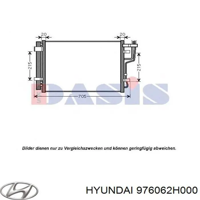 Конденсатор кондиционера Hyundai/Kia 976062H000 цена, от 66.51 USD