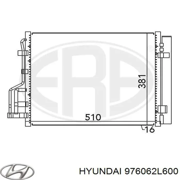 Радиатор кондиционера 976062L600 Hyundai/Kia