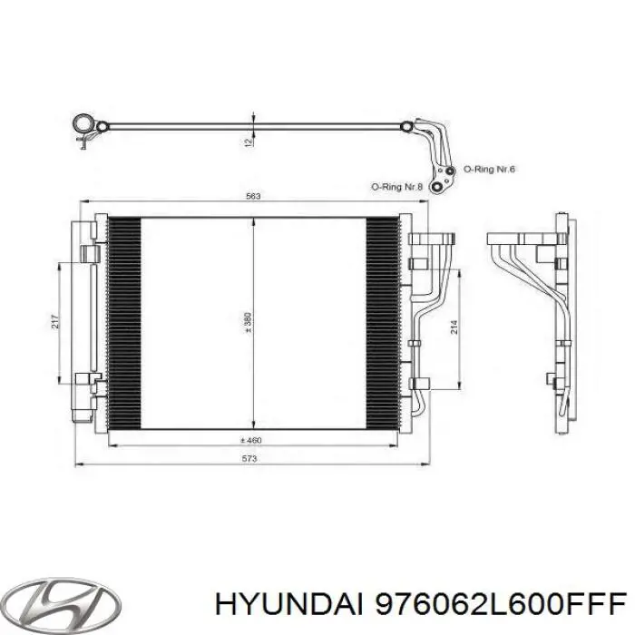 Радиатор кондиционера 976062L600FFF Hyundai/Kia