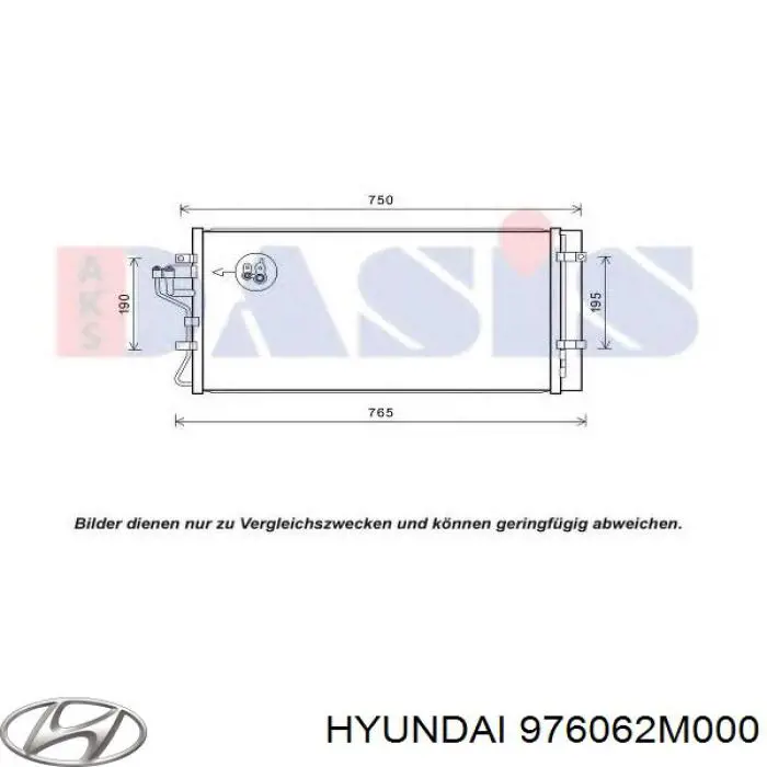 976062M000 Hyundai/Kia Конденсатор