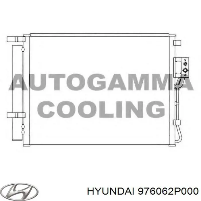 Радіатор кондиціонера 976062P000 Hyundai/Kia