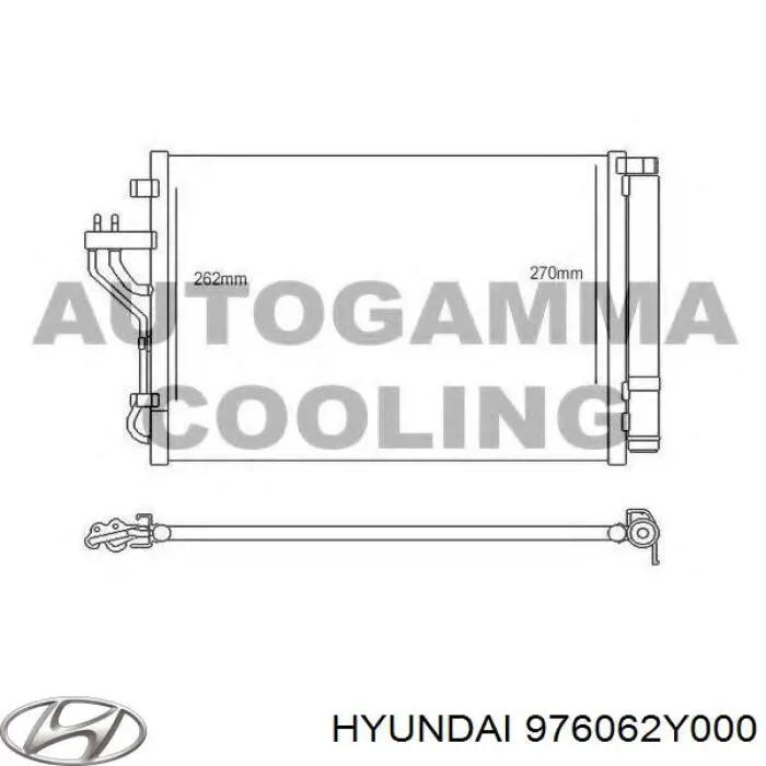 Радиатор кондиционера 976062Y000 Hyundai/Kia