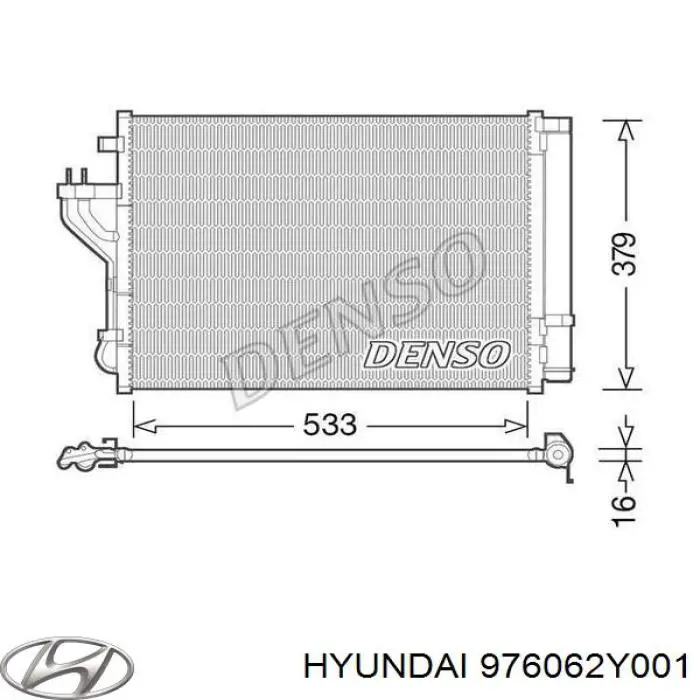 Конденсатор кондиционера Hyundai/Kia 976062Y001 цена, от 88.69 USD