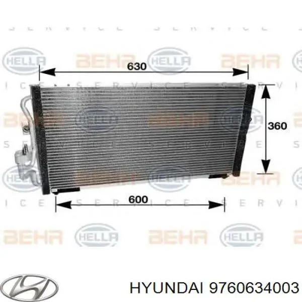 Конденсатор кондиционера Hyundai/Kia 9760634003 цена, от 45.60 USD