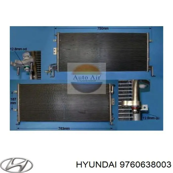 9760638003 Hyundai/Kia радиатор кондиционера