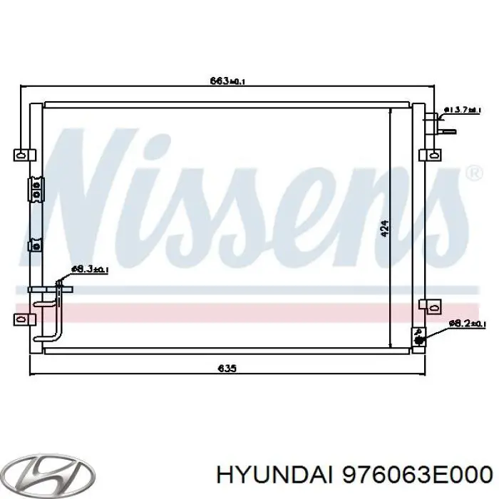 Конденсатор кондиционера Hyundai/Kia 976063E000 цена, от 38.42 USD