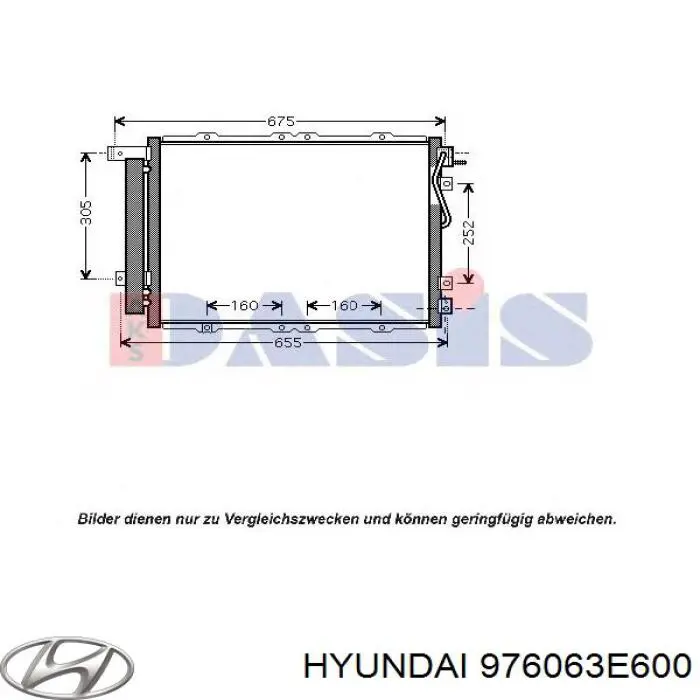 Радиатор кондиционера 976063E600 Hyundai/Kia
