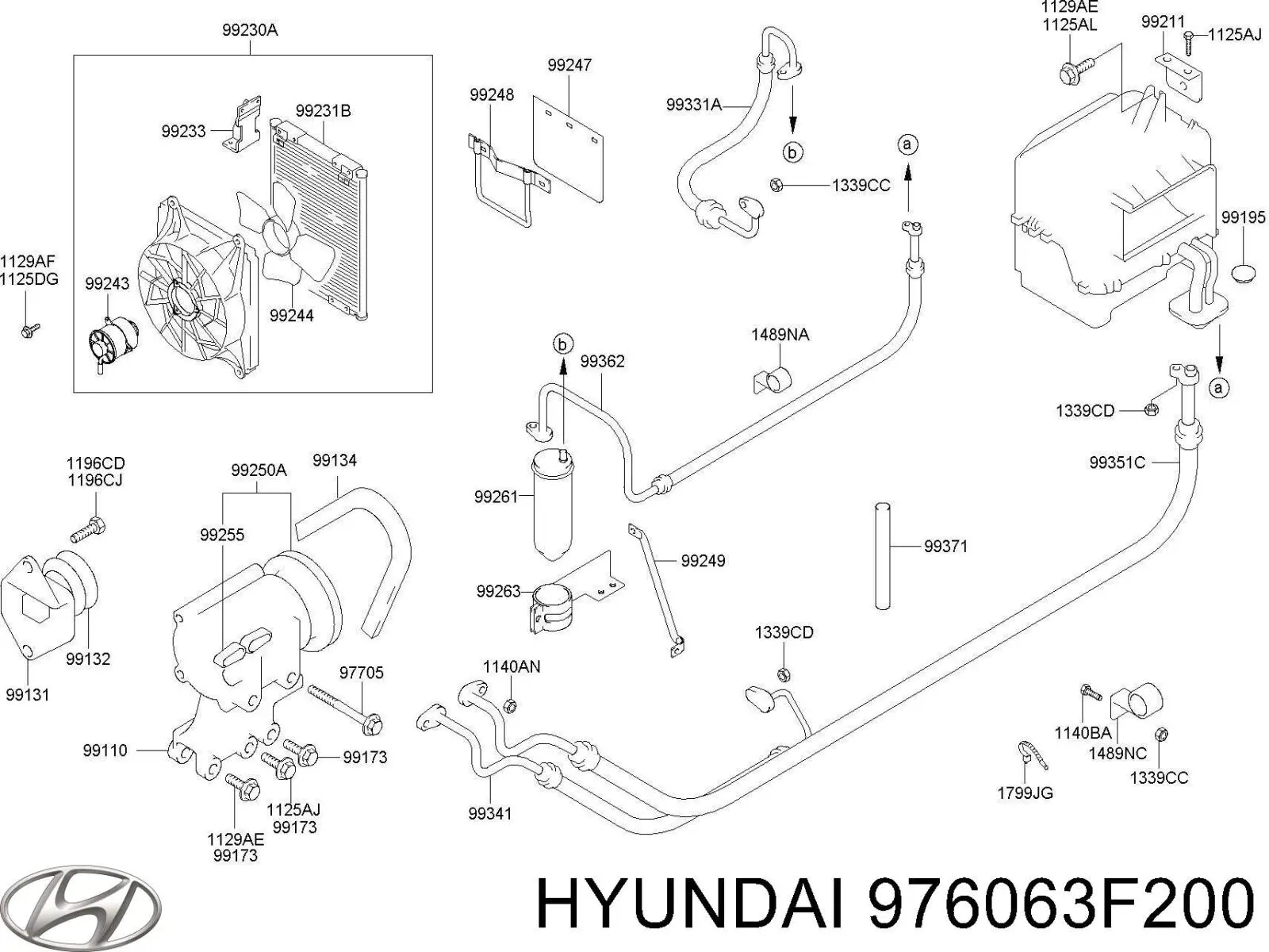 976063F200 Hyundai/Kia радиатор кондиционера