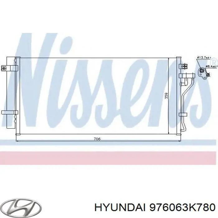 Купить 976063K780 Hyundai/Kia Радиатор системы охлаждения кондиционера