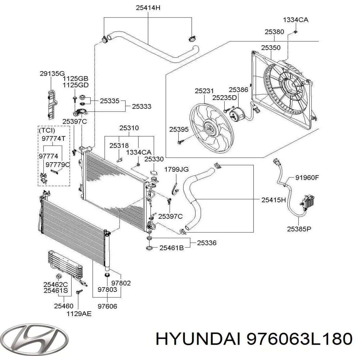976063L180 Hyundai/Kia Конденсатор