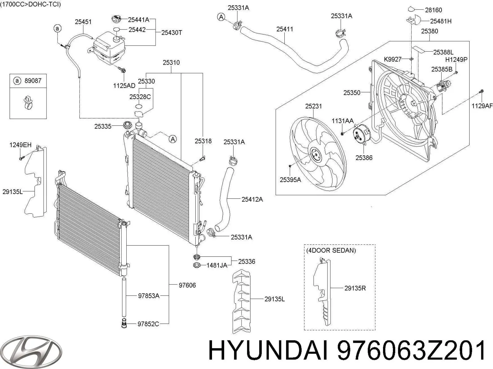 976063Z201 Hyundai/Kia радиатор кондиционера