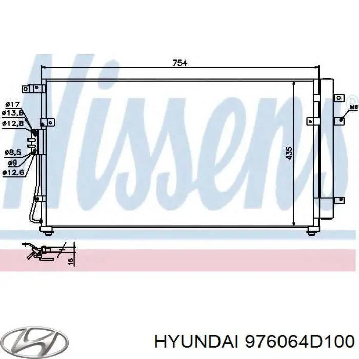 Радиатор кондиционера 976064D100 Hyundai/Kia