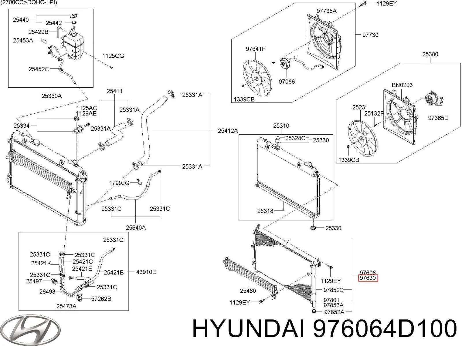976064D100 Hyundai/Kia Конденсатор