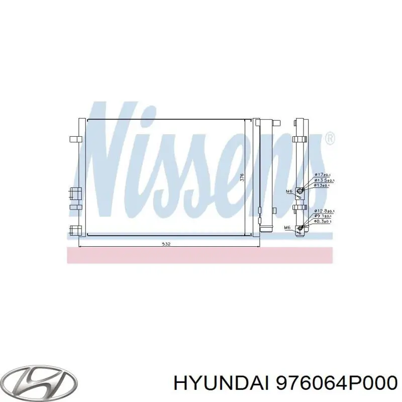 Купить 976064P000 Hyundai/Kia Радиатор системы охлаждения кондиционера