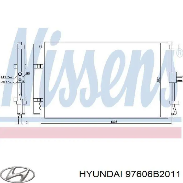 97606B2011 Hyundai/Kia Конденсатор