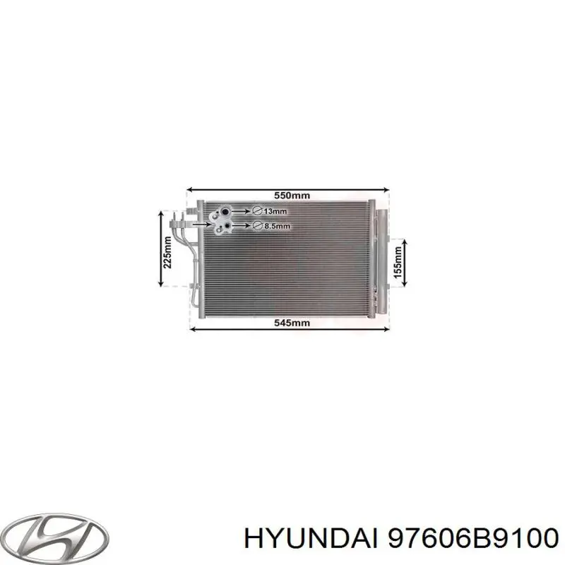 Купить 97606B9100 Hyundai/Kia Радиатор системы охлаждения кондиционера
