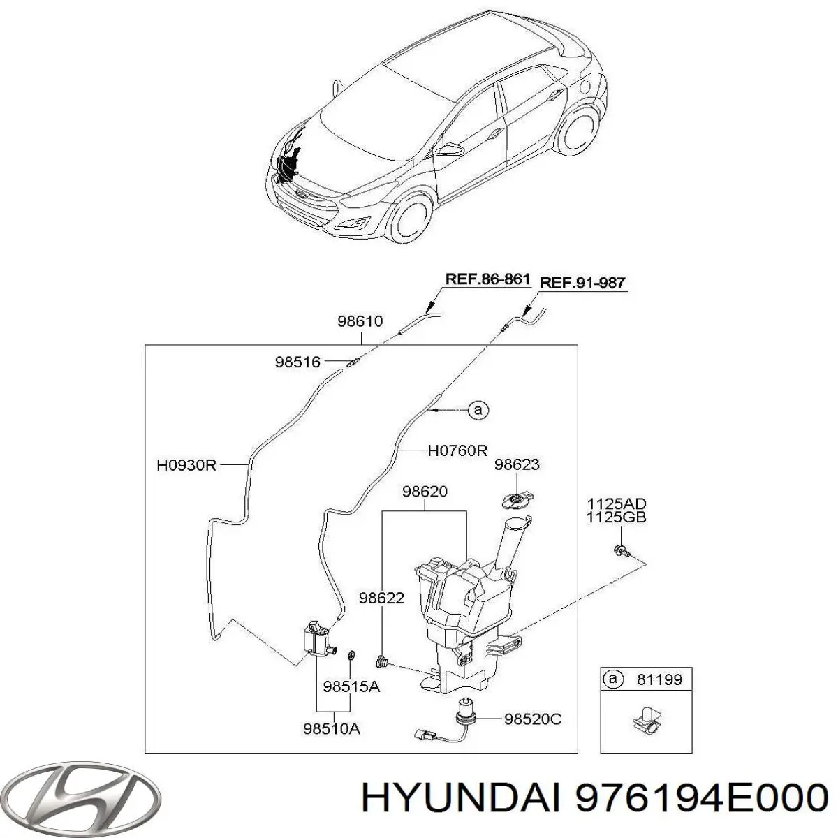 976194E000 Hyundai/Kia Внутрисалонный фильтр