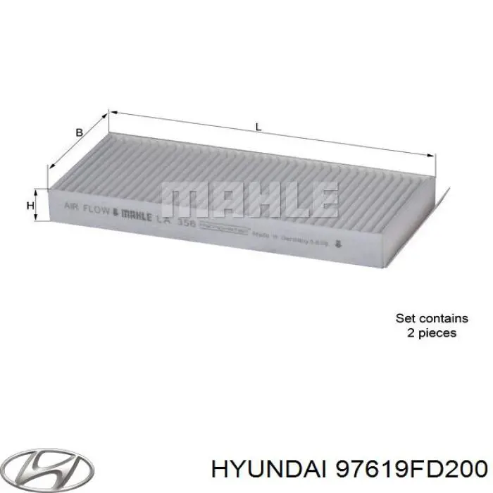97619FD200 Hyundai/Kia Внутрисалонный фильтр