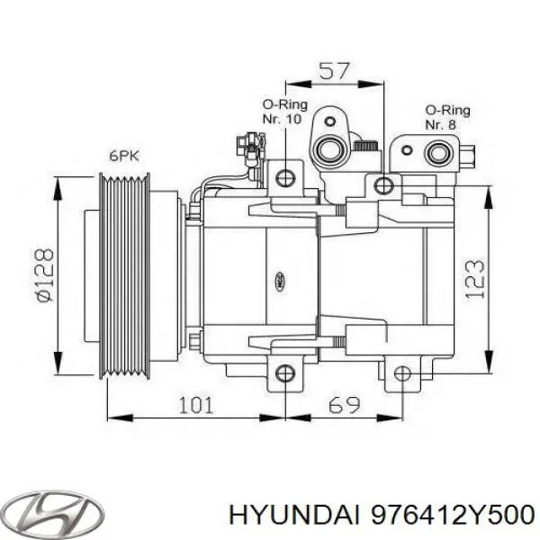 Магнитная катушка компрессора кондиционера Hyundai/Kia 976412Y500 цена, от 111.12 USD
