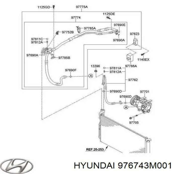 Купить 976743M001 Hyundai/Kia Клапан компрессора кондиционера