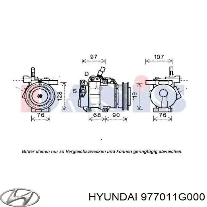 977011G000 Hyundai/Kia compressor de aparelho de ar condicionado