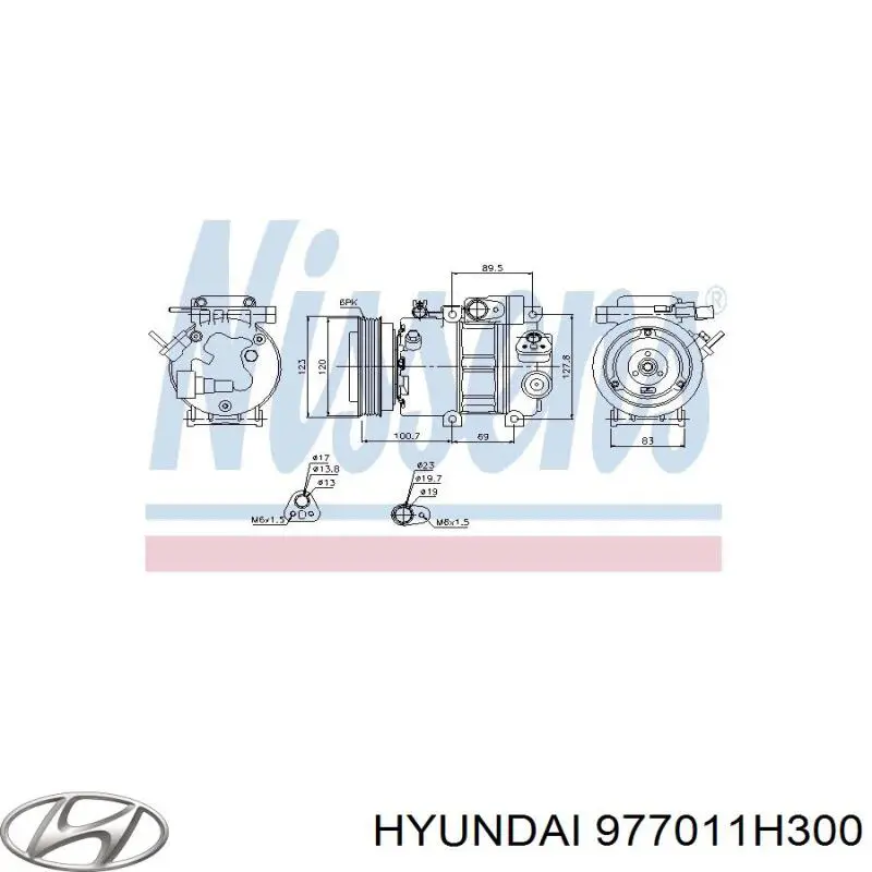 Компрессор системы кондиционирования Hyundai/Kia 977011H300 цена, от 253.55 USD