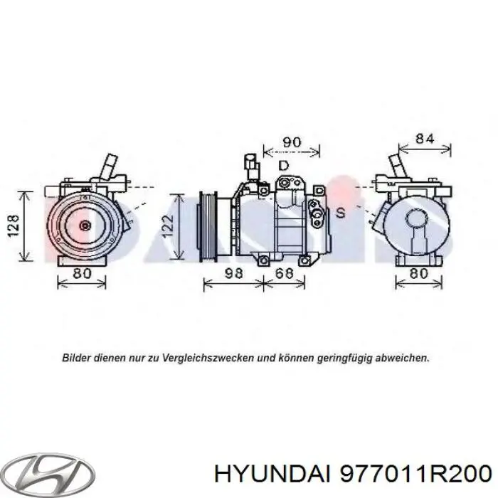 Компрессор системы кондиционирования Hyundai/Kia 977011R200 цена, от 166.29 USD