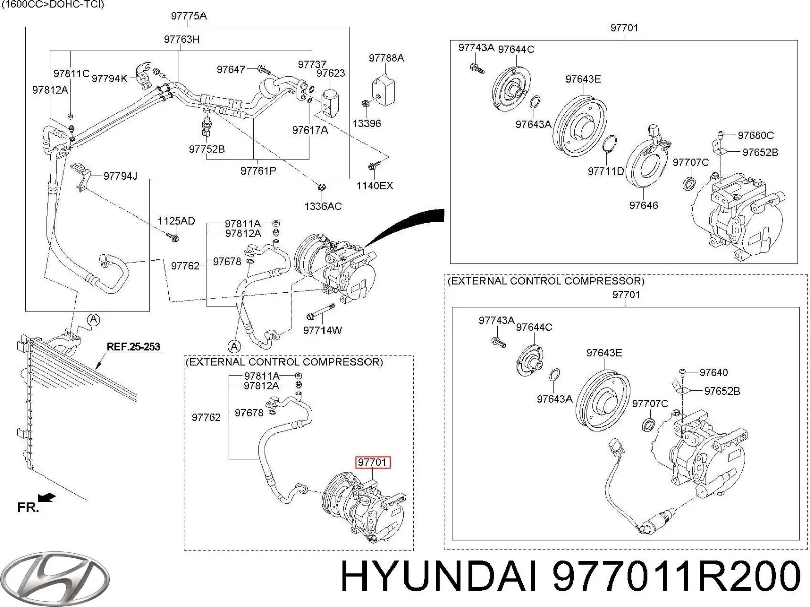 Купить 977011R200 Hyundai/Kia Компрессор климатической установки