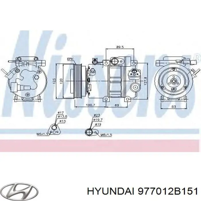 Насос кондиционера Hyundai/Kia 977012B151