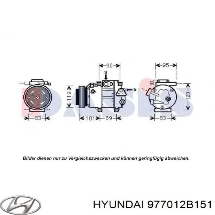 Компрессор кондиционера Hyundai/Kia 977012B151