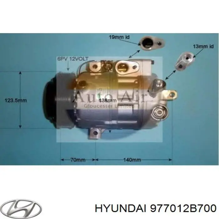 Компрессор системы кондиционирования Hyundai/Kia 977012B700 цена, от 160.90 USD