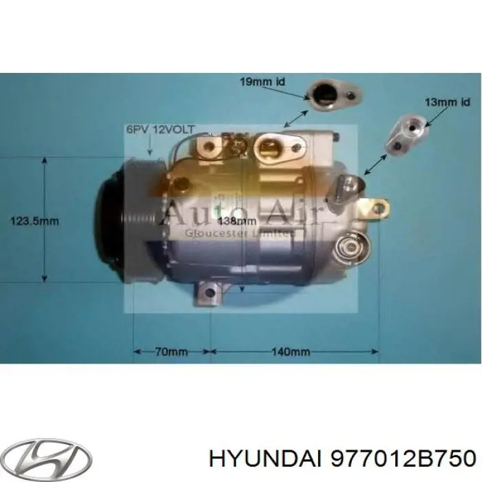 Компрессор системы кондиционирования Hyundai/Kia 977012B750 цена, от 303.09 USD