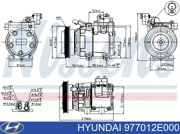 Купить 977012E000 Hyundai/Kia Компрессор климатической установки