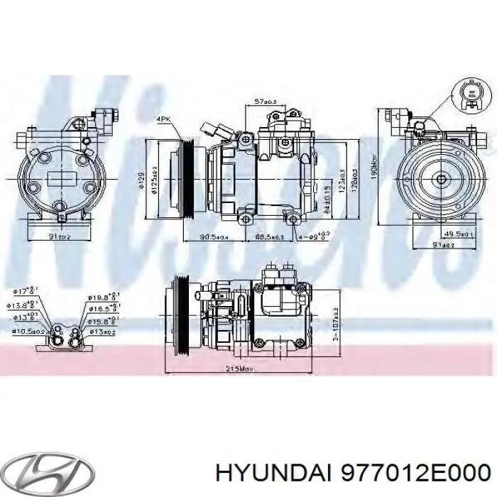Насос кондиционера Hyundai/Kia 977012E000