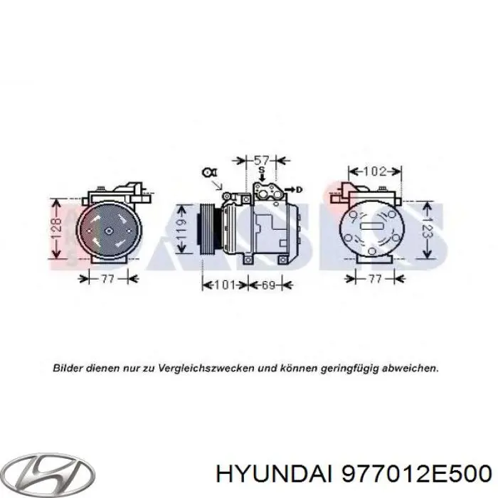 Компрессор кондиционера 977012E500 Hyundai/Kia