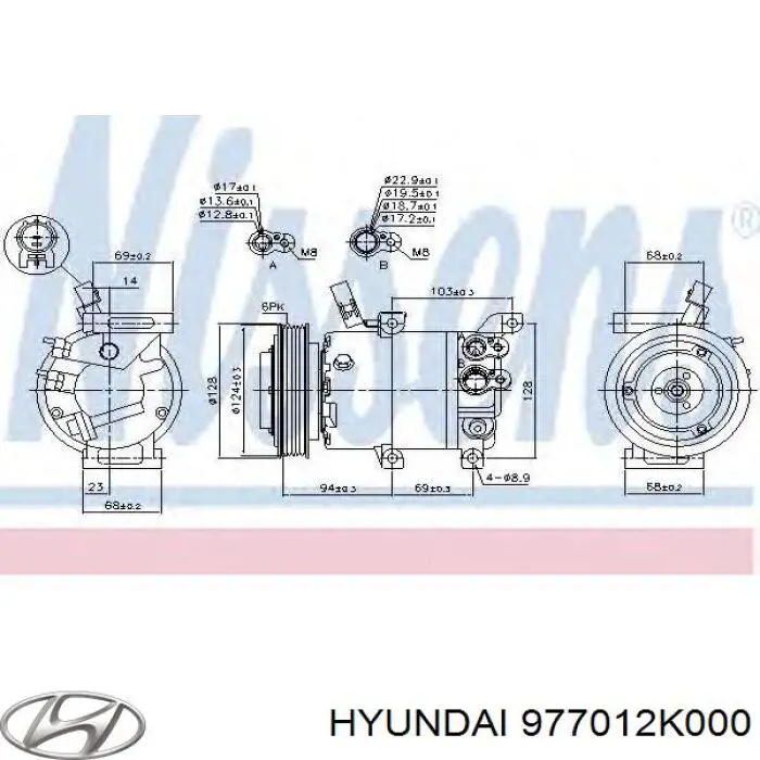 Купить 977012K000 Hyundai/Kia Компрессор климатической установки