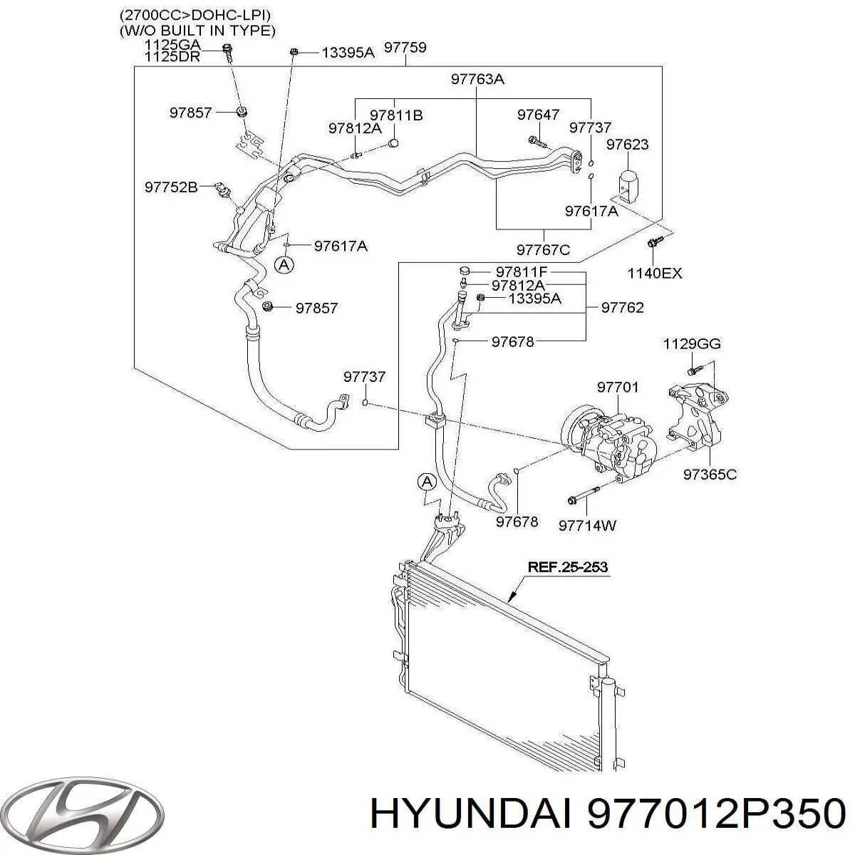 Купить 977012P350 Hyundai/Kia Компрессор климатической установки