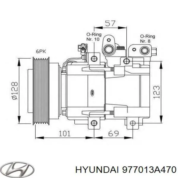 977013A470 Hyundai/Kia компрессор кондиционера