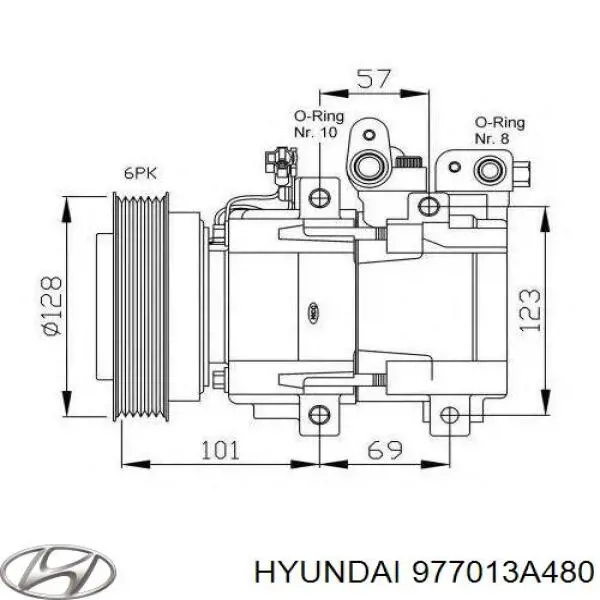 977013A480 Hyundai/Kia компрессор кондиционера