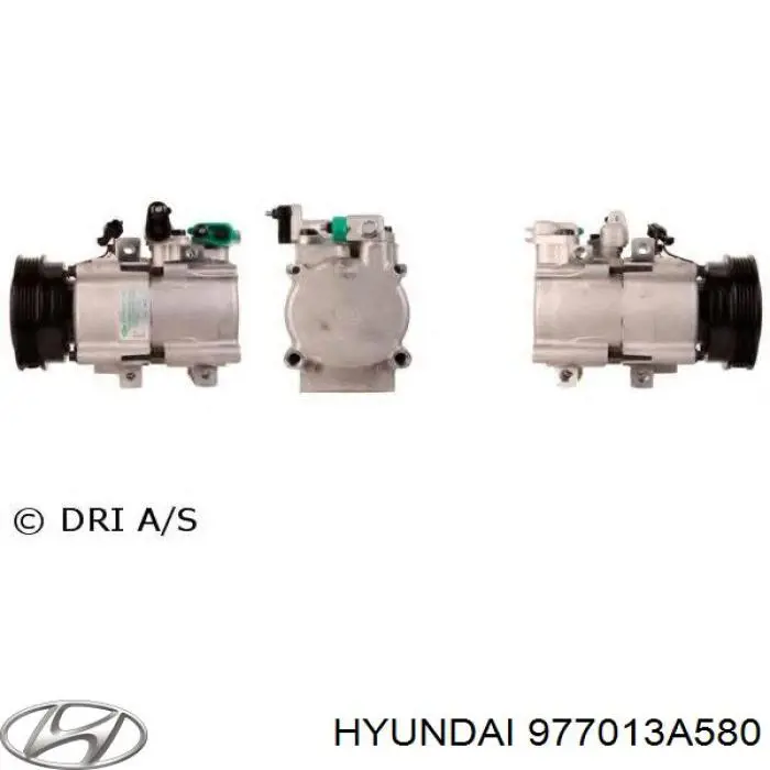 Компрессор кондиционера 977013A580 Hyundai/Kia