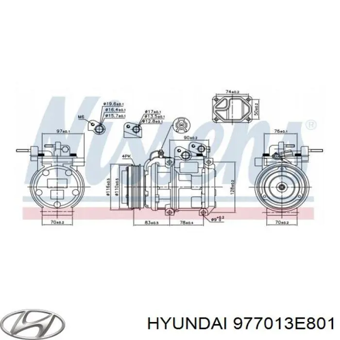 977013E801 Hyundai/Kia компрессор кондиционера