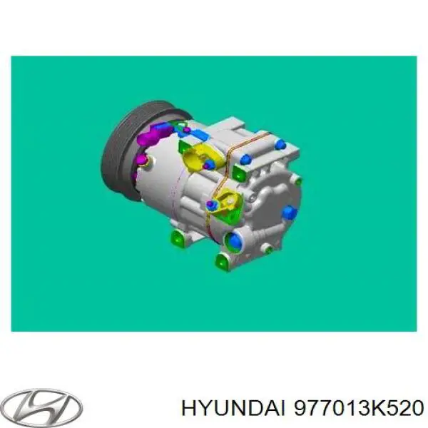 Компрессор кондиционера 977013K520 Hyundai/Kia