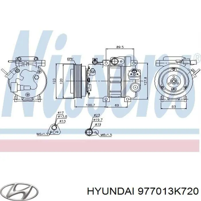 977013K720 Hyundai/Kia компрессор кондиционера