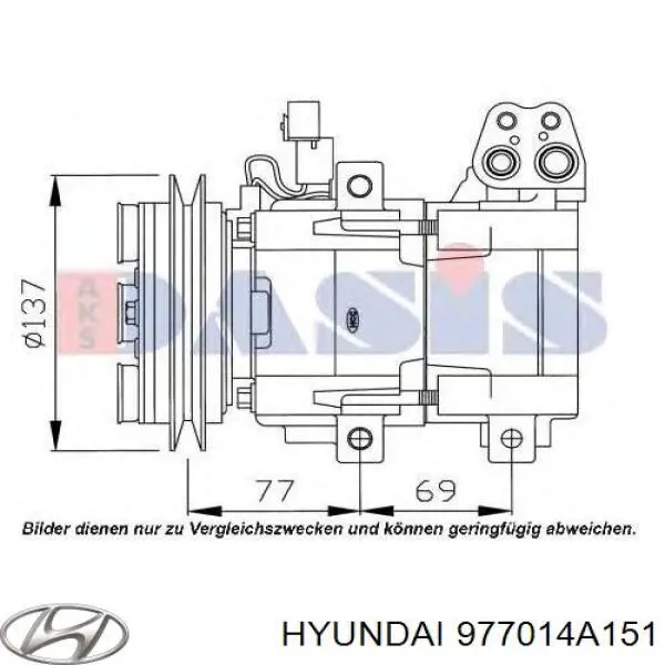 Купить 977014A151 Hyundai/Kia Компрессор климатической установки