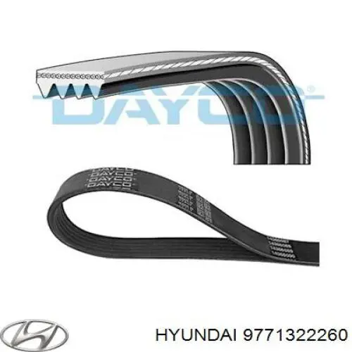Клиновый ремень Hyundai/Kia 9771322260 цена, от 6.57 USD