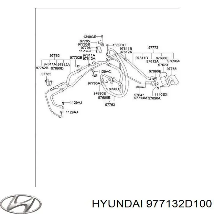 Correa trapezoidal 977132D100 Hyundai/Kia