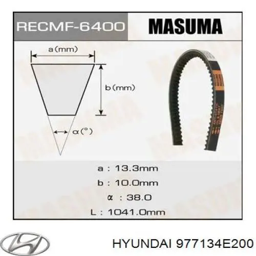 977134E200 Hyundai/Kia Поликлиновый ремень