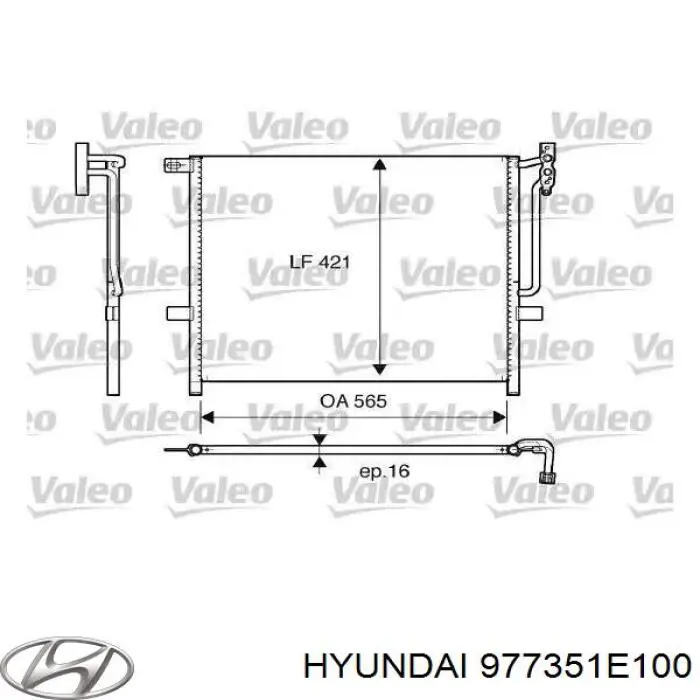 Диффузор радиатора кондиционера на Hyundai Accent MC